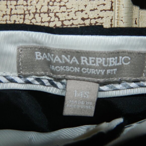Banana Republic Jackson Curvy Fit Lined Pants Womens Size 14S (O-14) - Picture 2 of 5